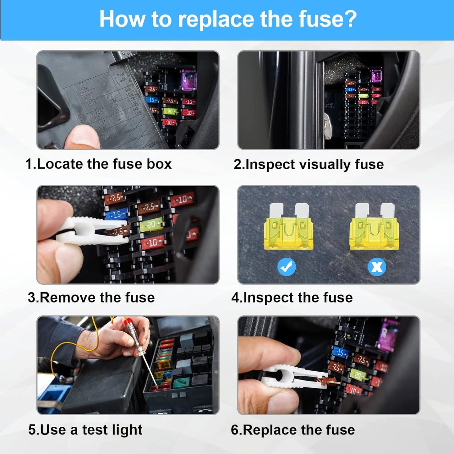 30Pcs Micro Car Fuse Kit