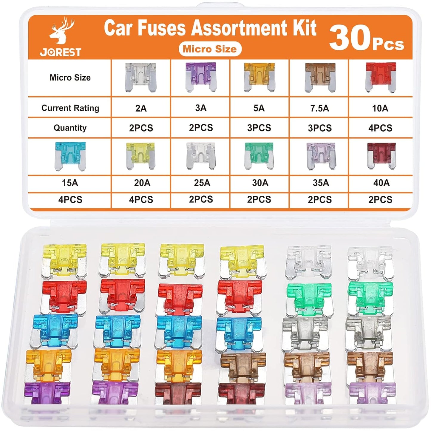 30Pcs Micro Car Fuse Kit