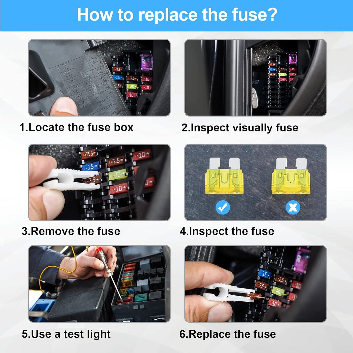 300Pcs Car Fuse Assortment Kit