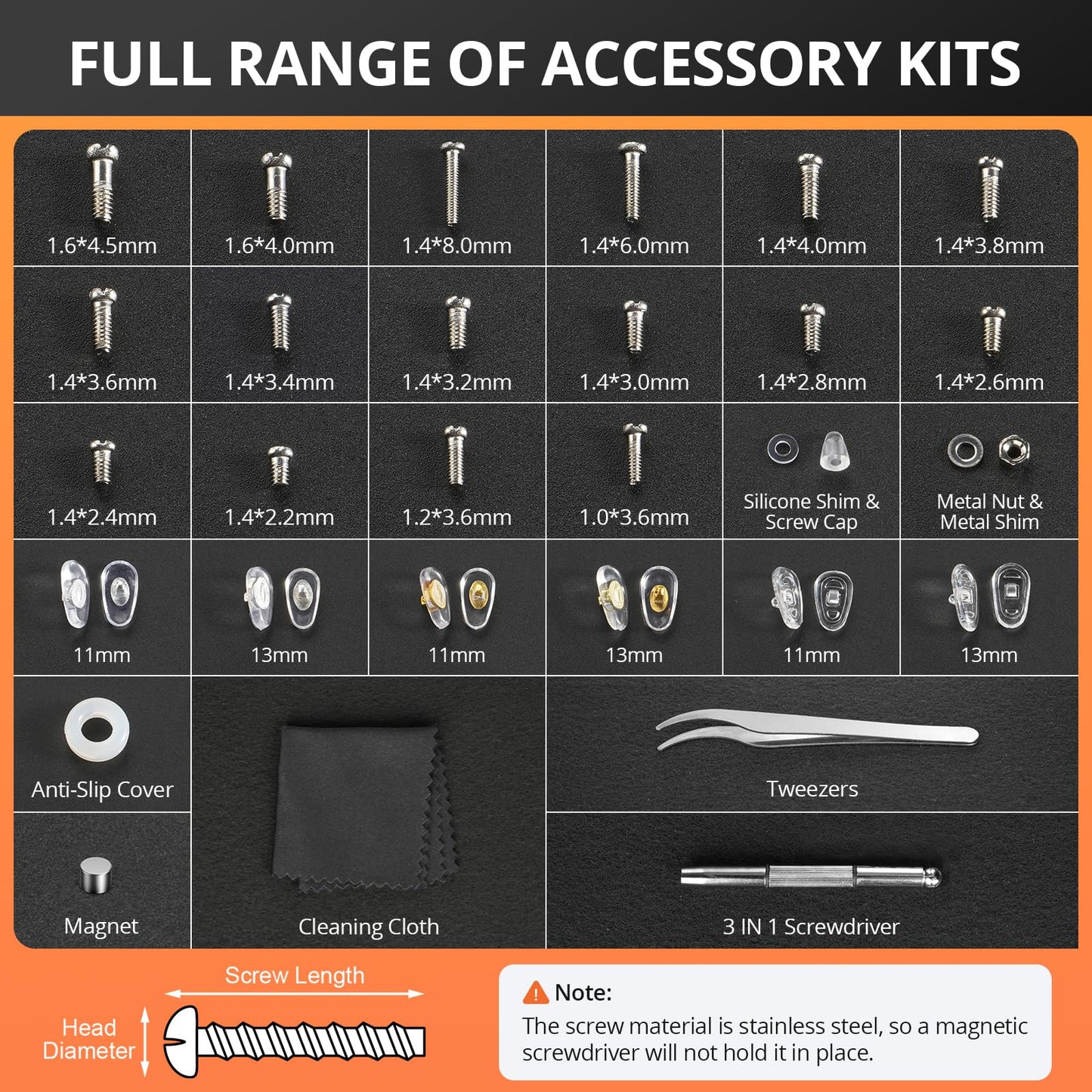 JOREST Eyeglass Repair Kit
