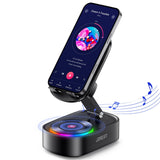 Jorest Wireless Induction Speaker,Cell Phone Stand with Bluetooth Speaker,Valentine's Gifts for Older Men Women Teenage Boy,Ampilifer Gadget Foldable with iPhone/Ipad,Birthday Gift for Dad Father