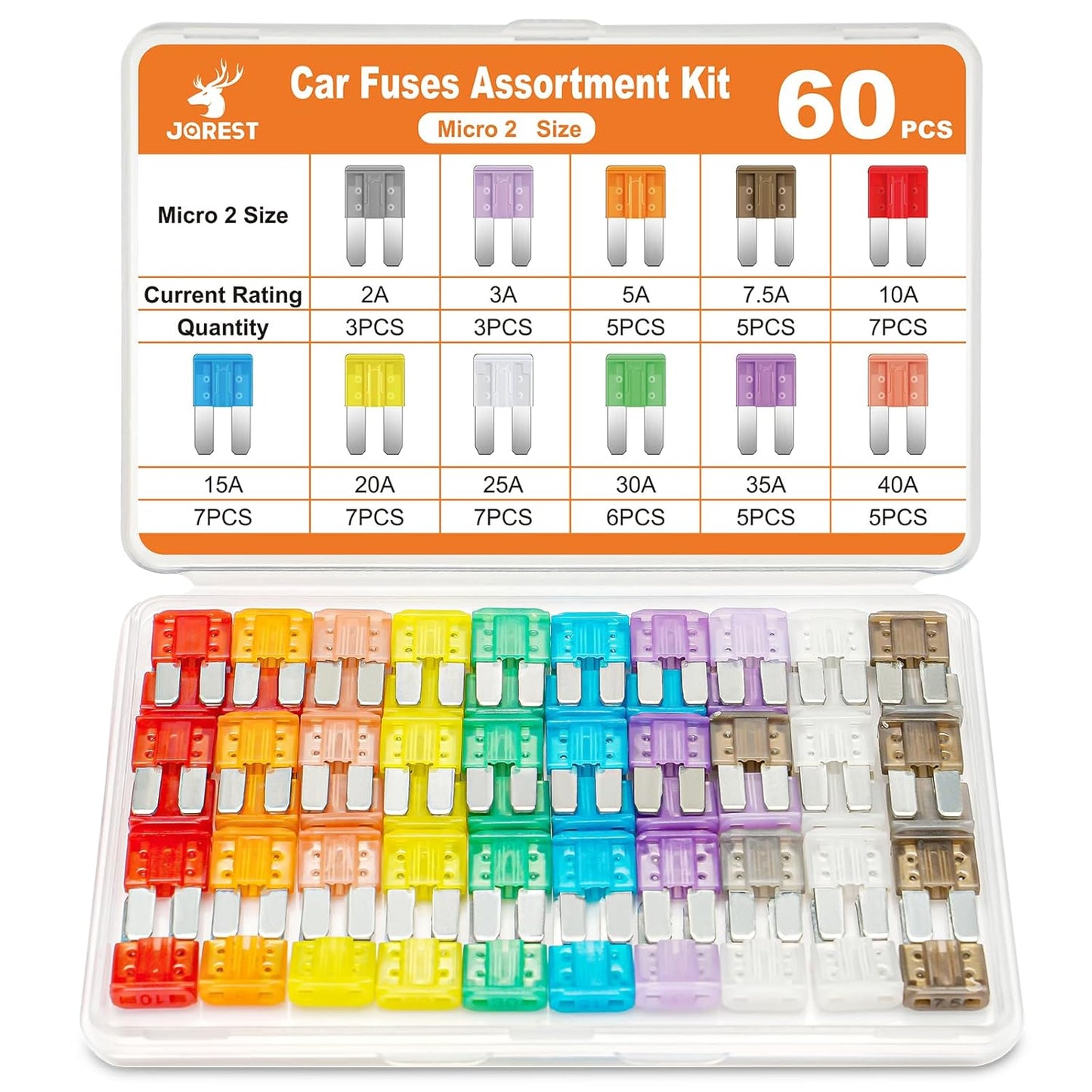 60Pcs Micro Assorement Fuses Kit -Micro2 Fuse kit