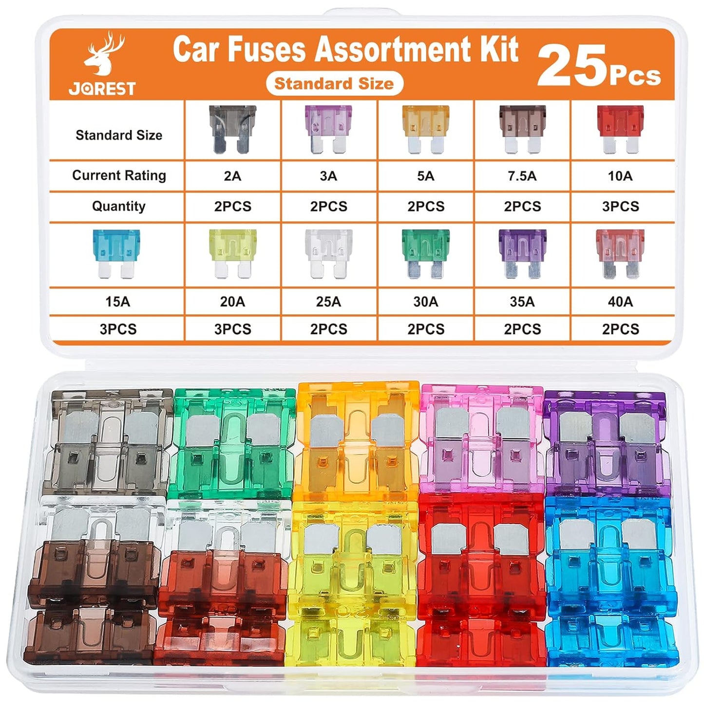 25Pcs Standard Car Fuse Kit